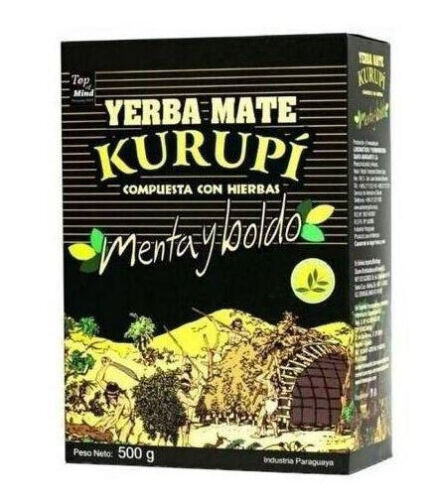 YERBA MATE KURUPI MENTA Y BOLDO 500g